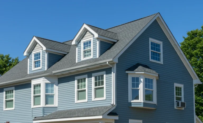 A family home with a beautiful roof