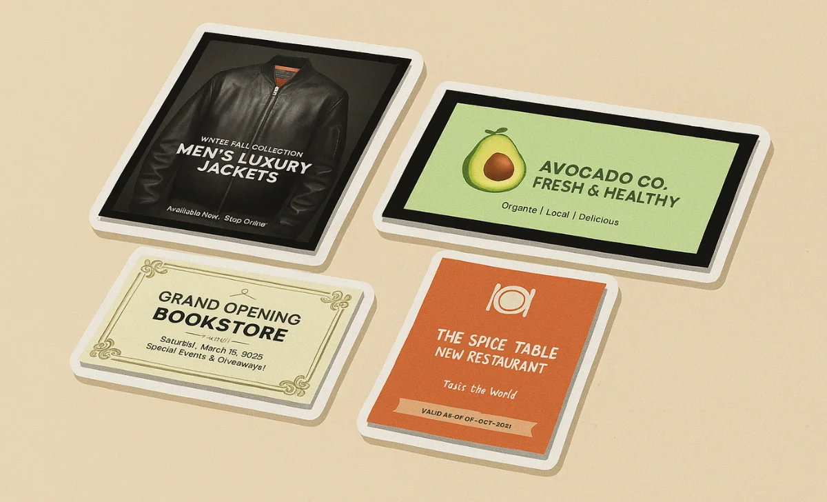 Printed flyers for marketing