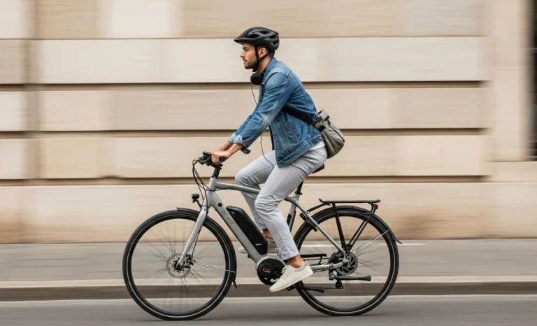 a man riding an e-bike