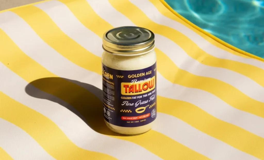 Beef tallow in a jar