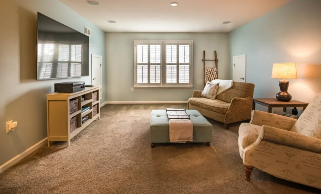 a beautiful tv lounge