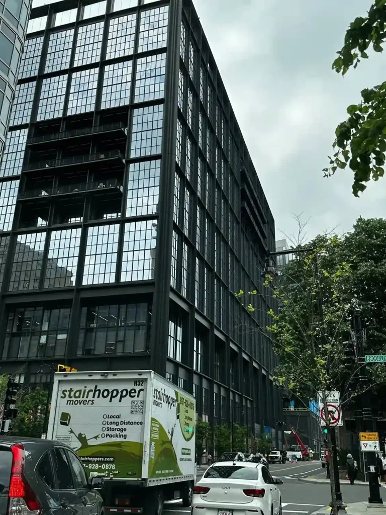 a black building