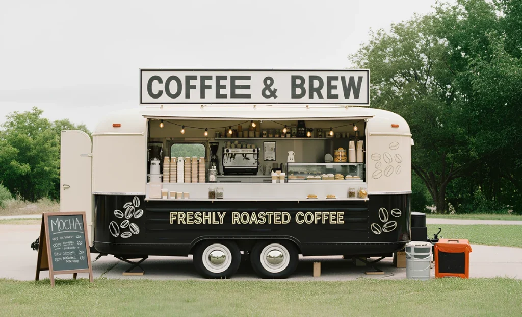a coffee food trailer
