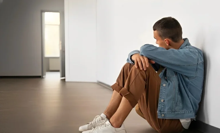 a depressed teen boy