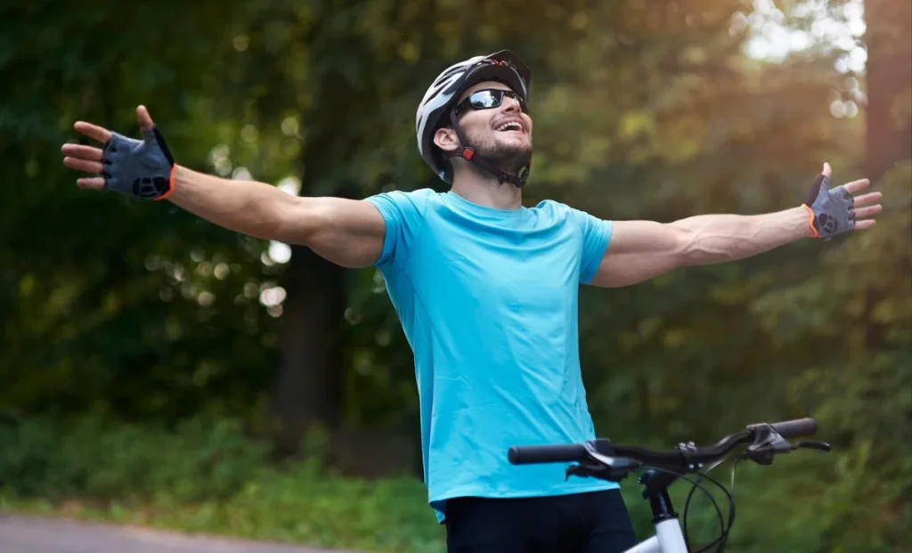 a healthy man with active lifestyle