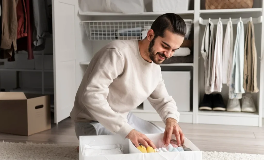 a man in an organized household