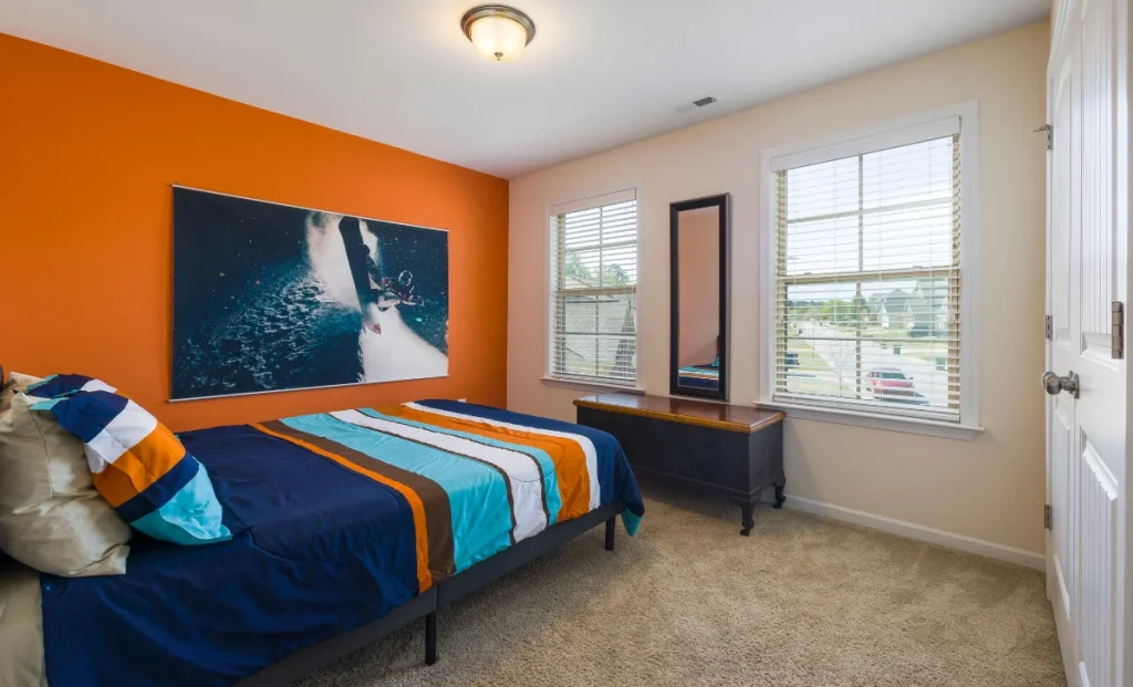 a newly painted room