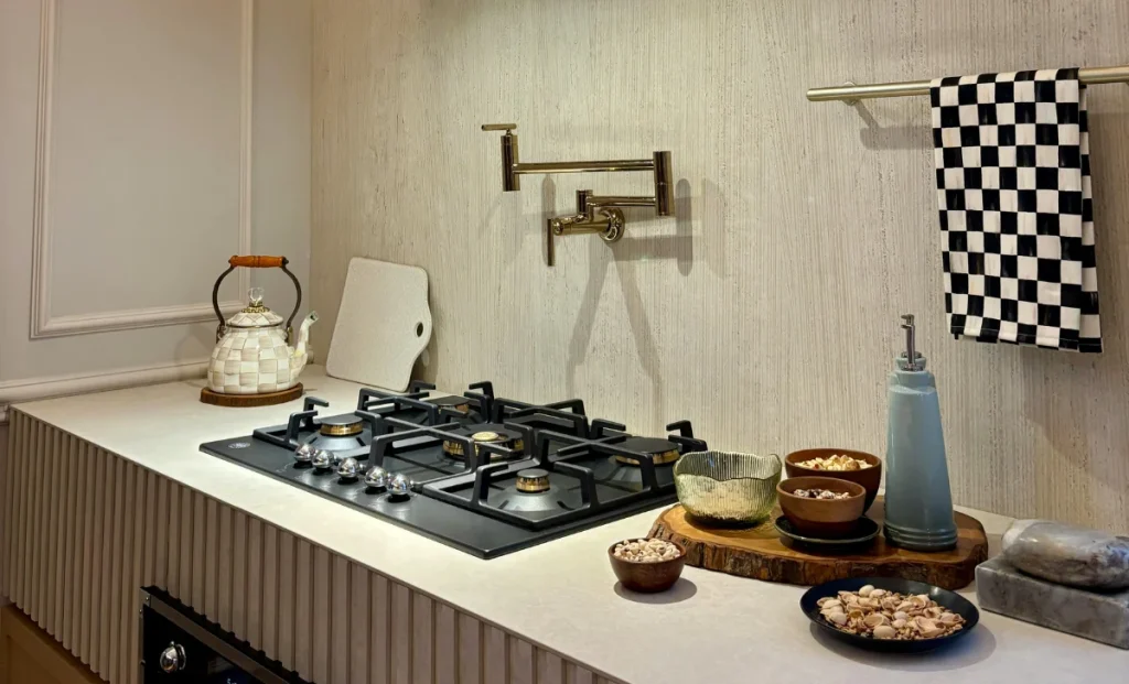 a stove in a kitchen