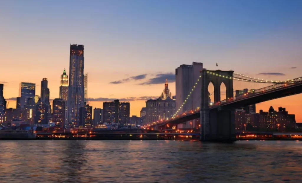 evening view of new york city