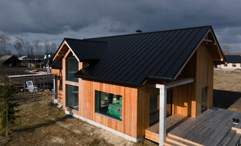 metal roofed house
