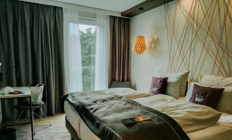 curtains in hotel room