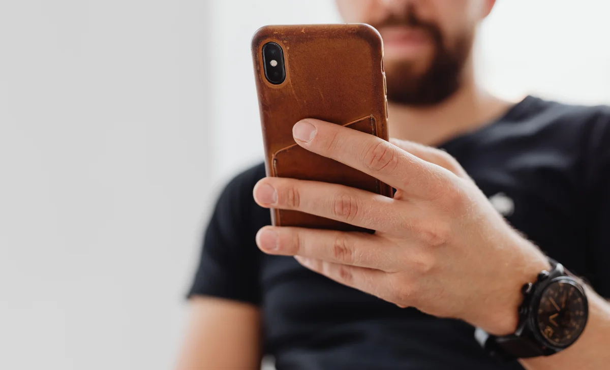 a man using his smartphone