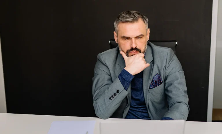 a man with grey hairs