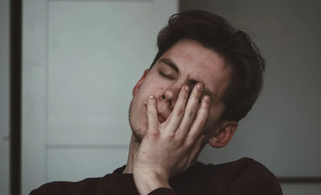 a stressed young man