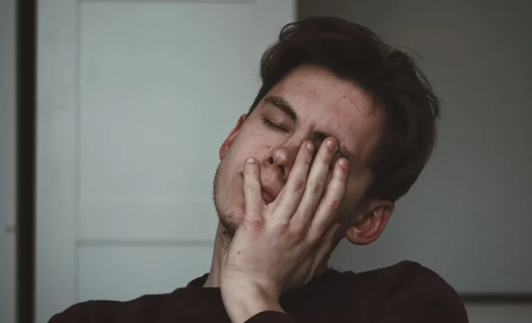 a stressed young man