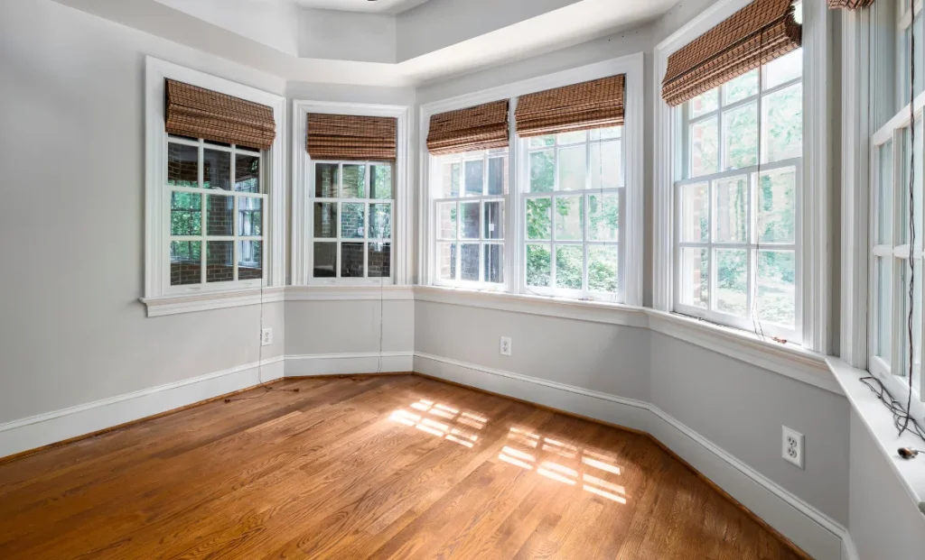 octagon shaped room with windows