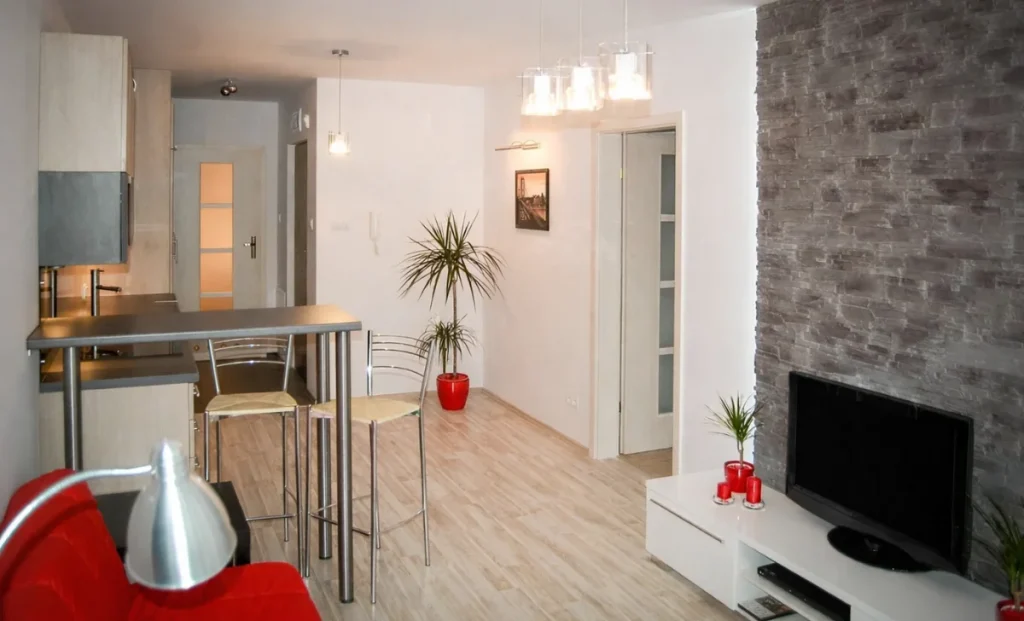 open-plan living space with beautiful interior design