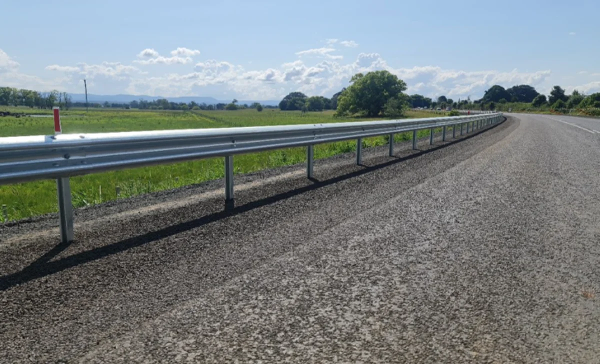 A road guardrail