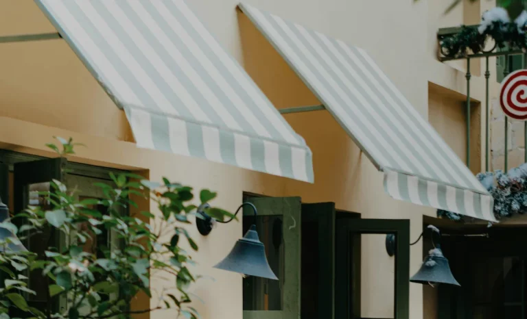 Awnings outside of a house