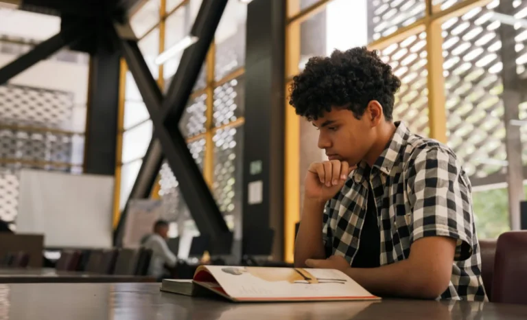 a student studying abroad