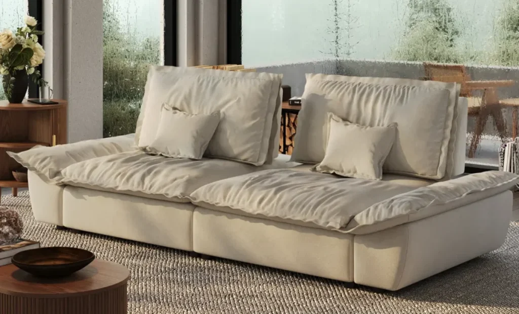 a beautiful cozy sofa