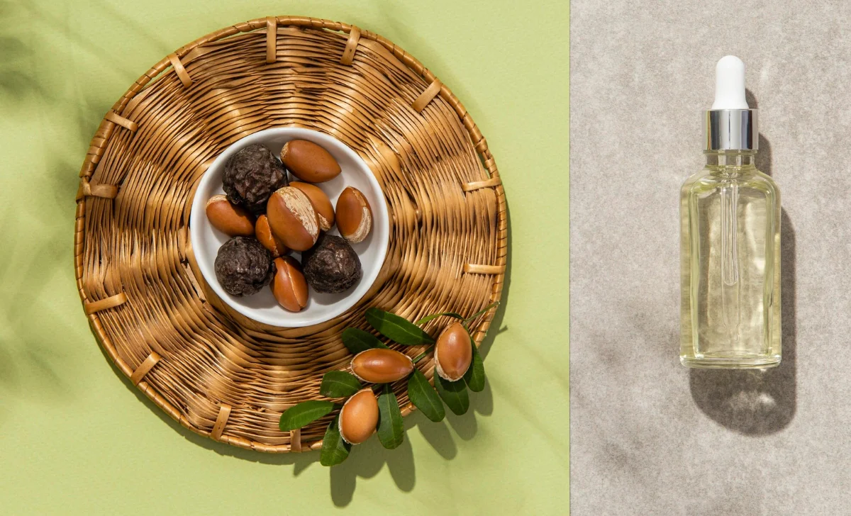 argan nuts and oil