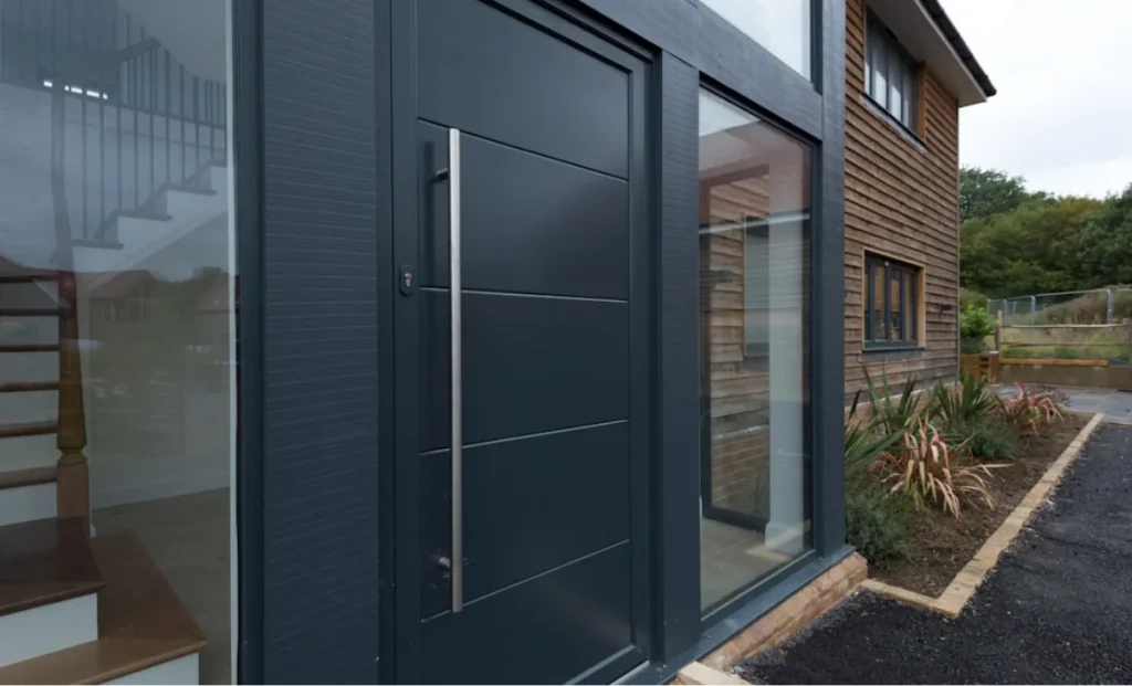 Aluminum exterior door