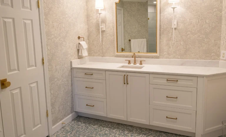 a bathroom vanity