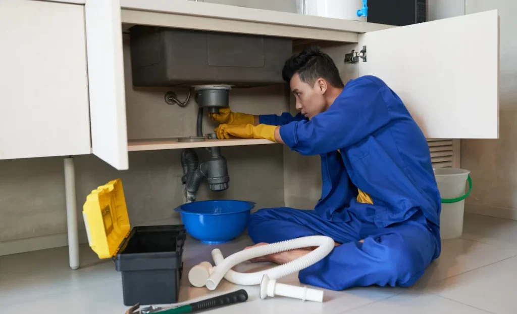 a busy plumber