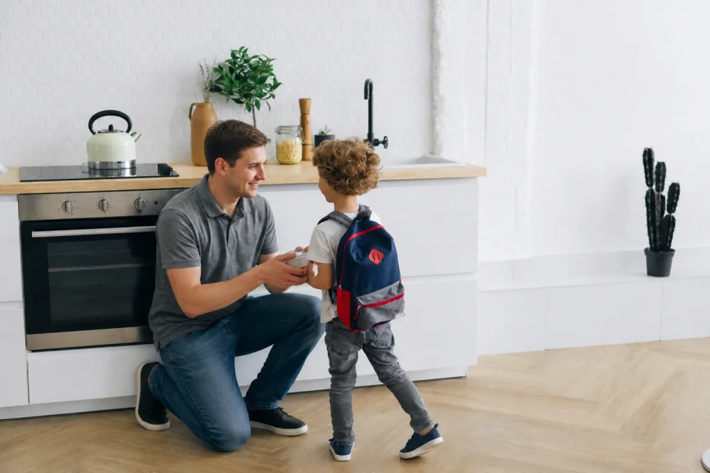 a happy father with his kid