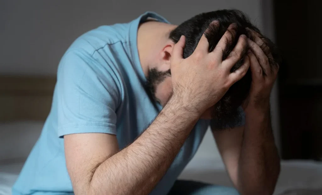 a man effected by ptsd