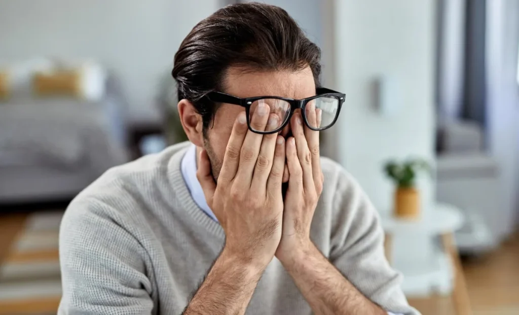 an anxious man
