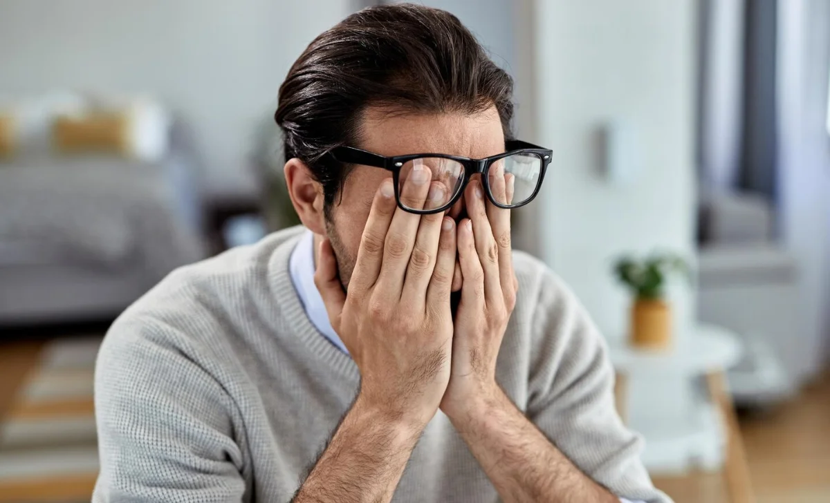 an anxious man