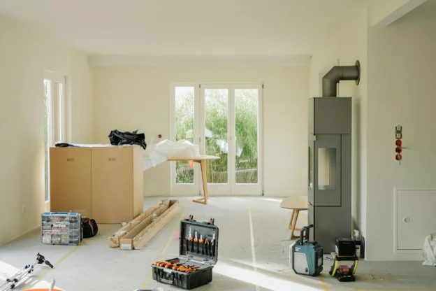 an opened toolbox in a house