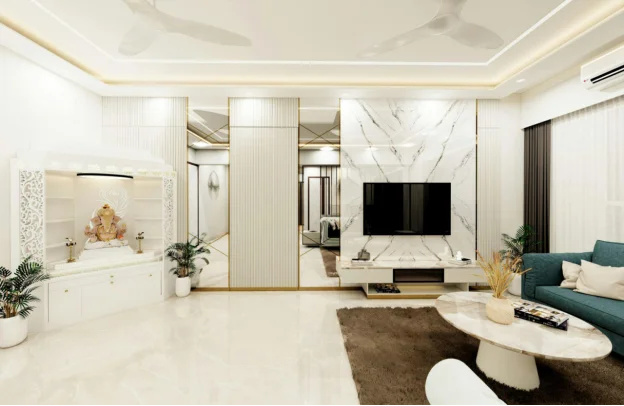 white interior