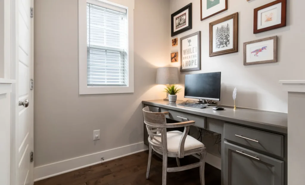 a decorated home office
