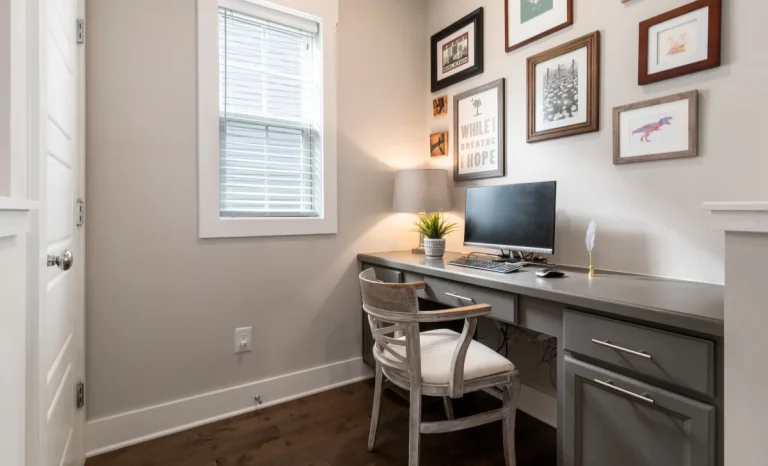 a decorated home office