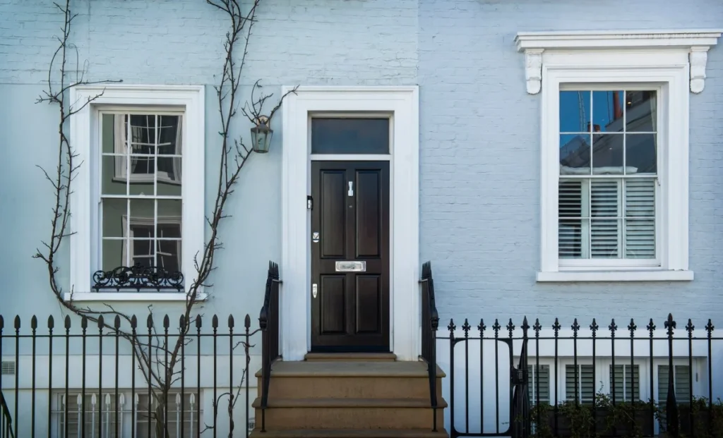 a door and windows
