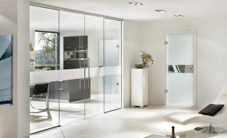 a glass room divider