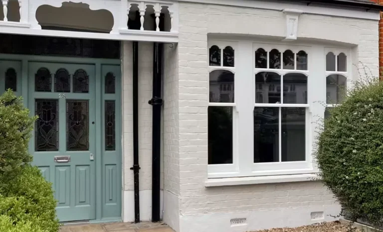 a house with sash windows