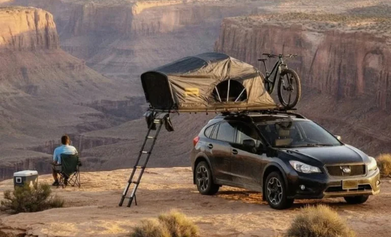 tent on the roof of a car