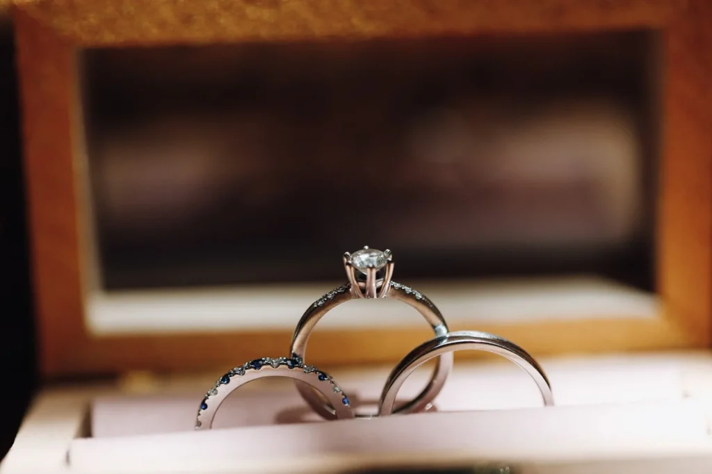 three engagement rings