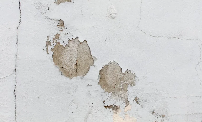 a damaged drywall