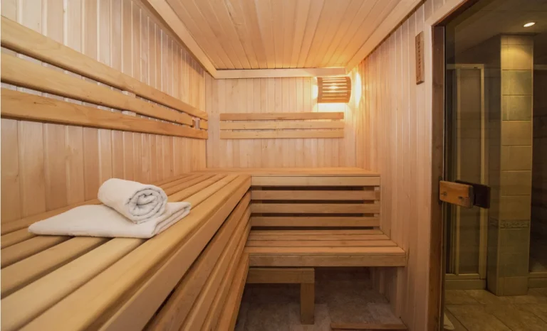 an empty sauna