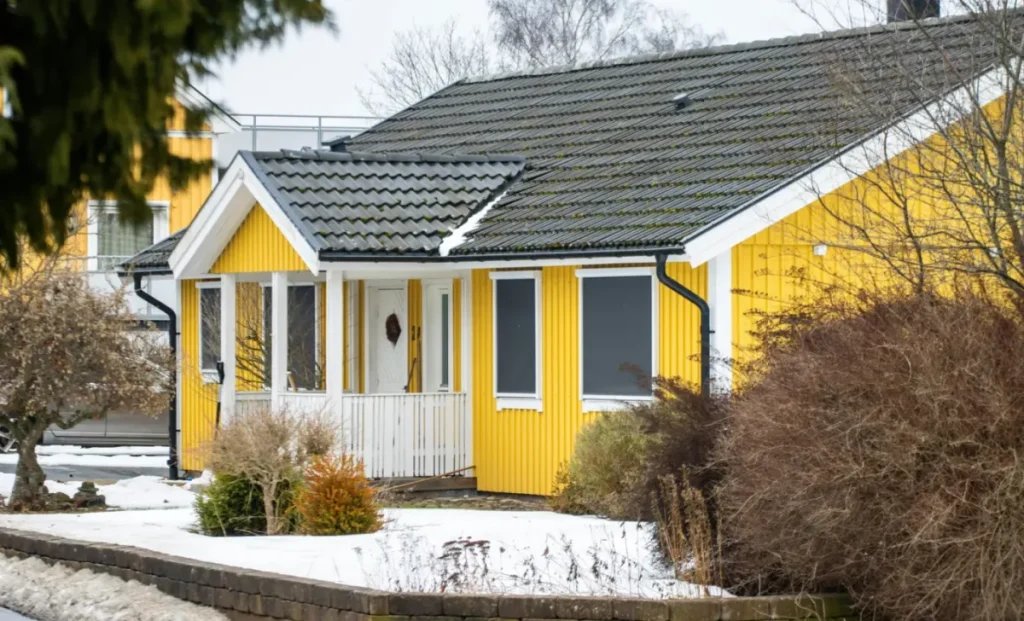 a home in winter
