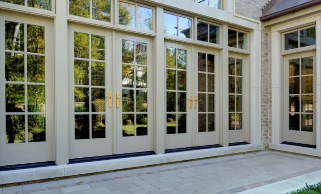 multi-pane French doors